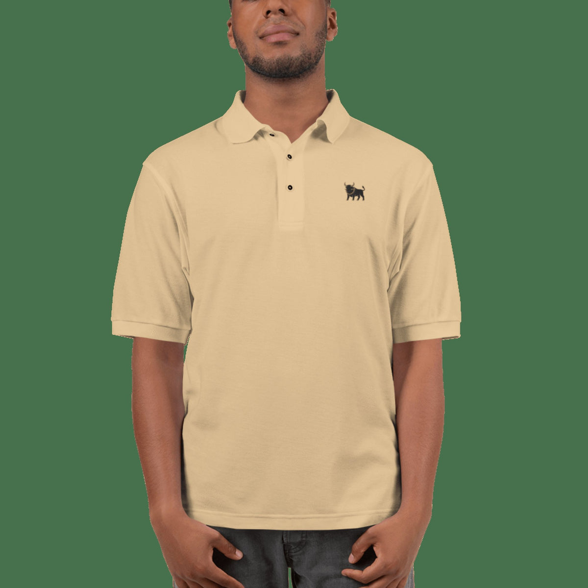 Big Ox Co. EMBROIDERY Stone / S THE OX EVERYDAY POLO