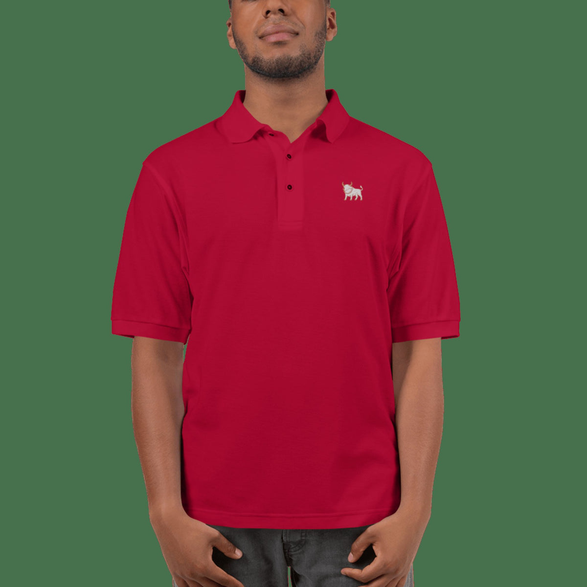 Big Ox Co. EMBROIDERY Red / S THE OX EVERYDAY POLO