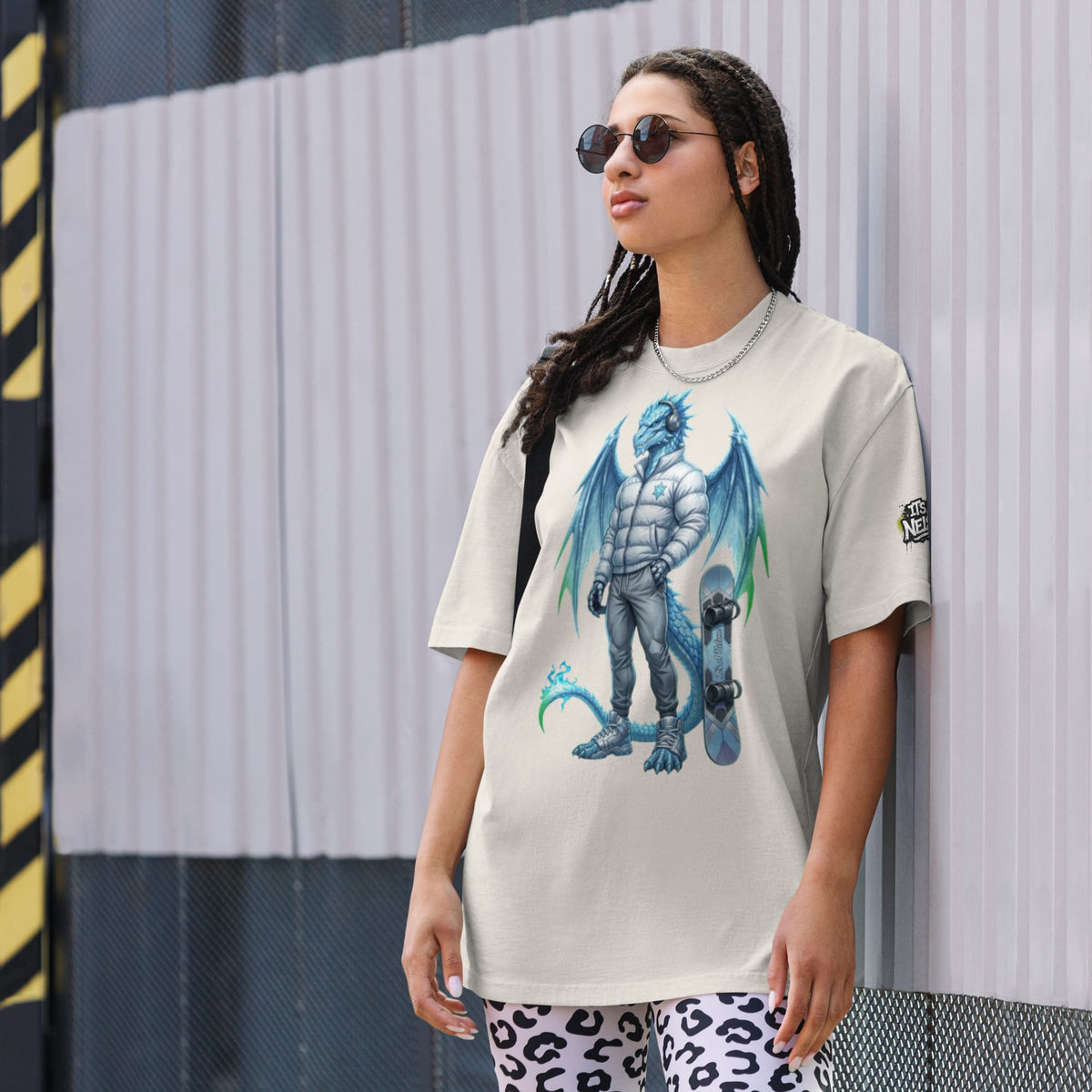 Big Ox Co. EMBROIDERY SNOW DRAGON | Streetwear Tee