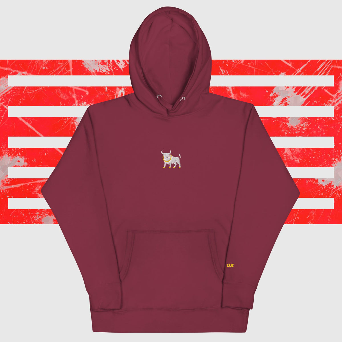Big Ox Co. T-SHIRT Maroon / S BIG OX HOODIE | Dark Premium Hoodie