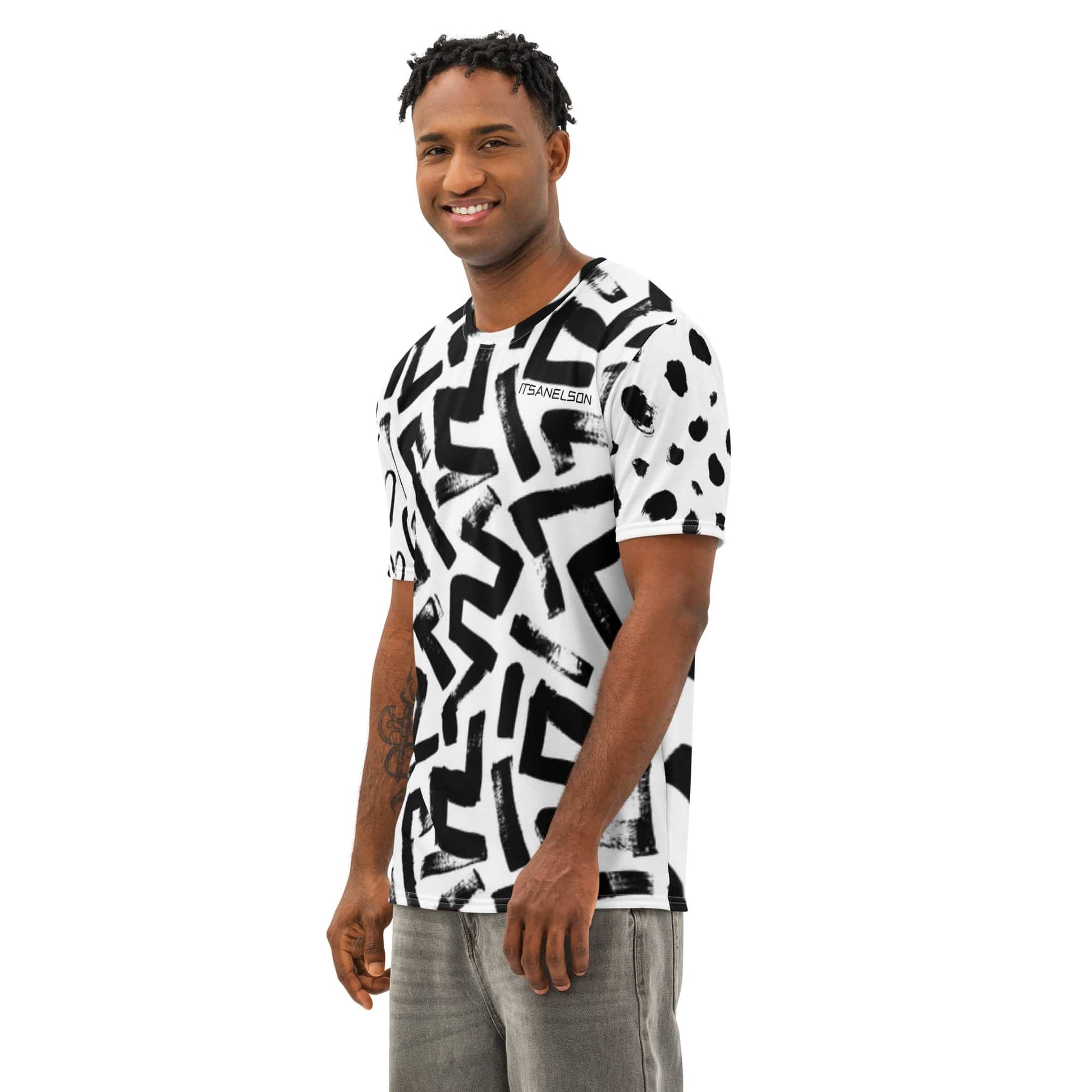 It's A Nelson DIRECT-TO-FABRIC XS BLACK & WHITE | Graphic Men’s T-Shirt