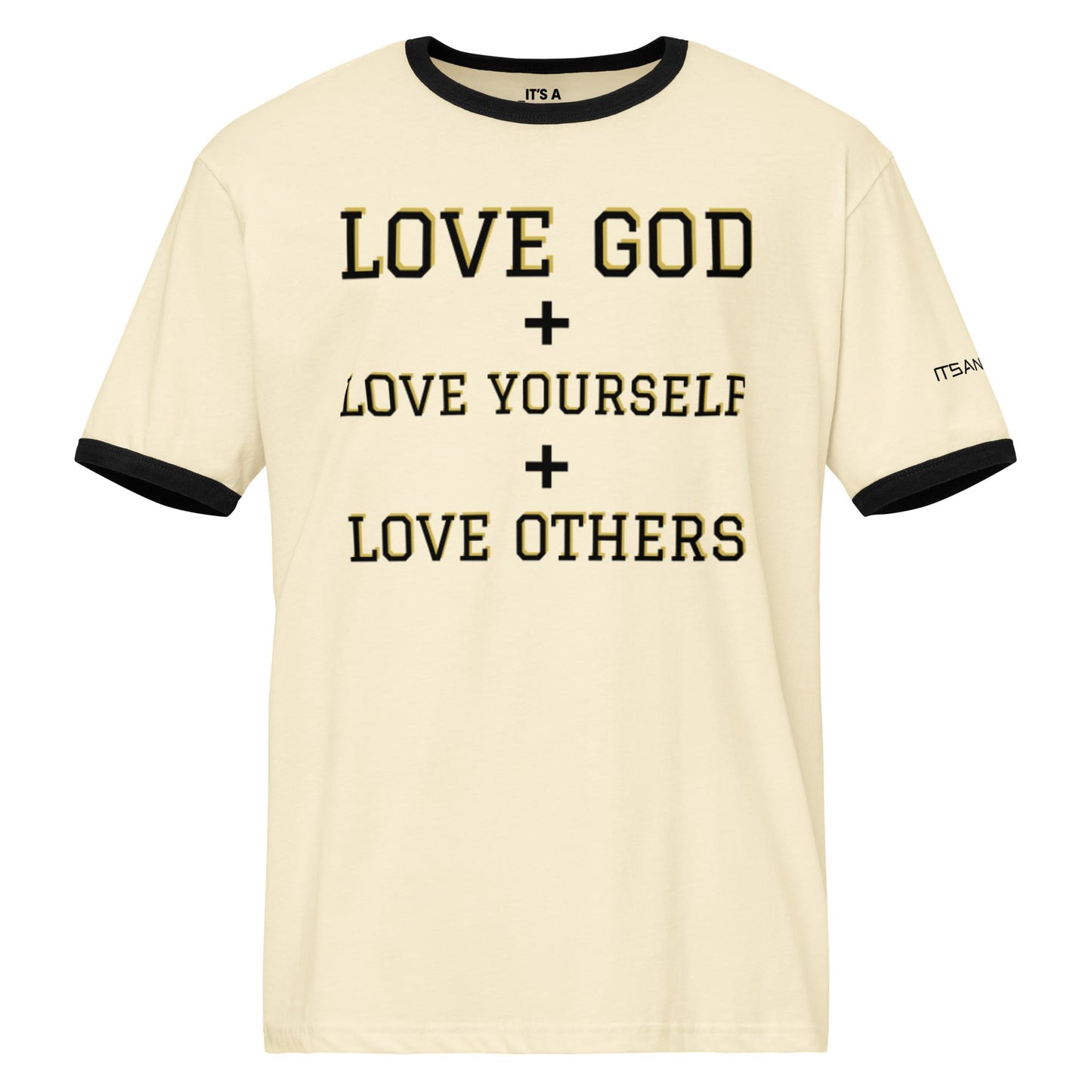 It's A Nelson T-SHIRT LOVE GOD | Unisex Ringer T-Shirt